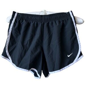 Nike Dri-Fit Shorts Black with White Trim Tie In Waistband Child Large